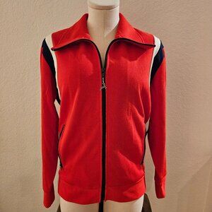Vintage White Stag Speedo Red White Blue Small Zip Front Running Track Jacket